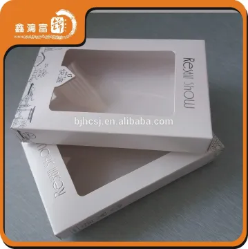 custom gift paper box with clear pvc window beijing