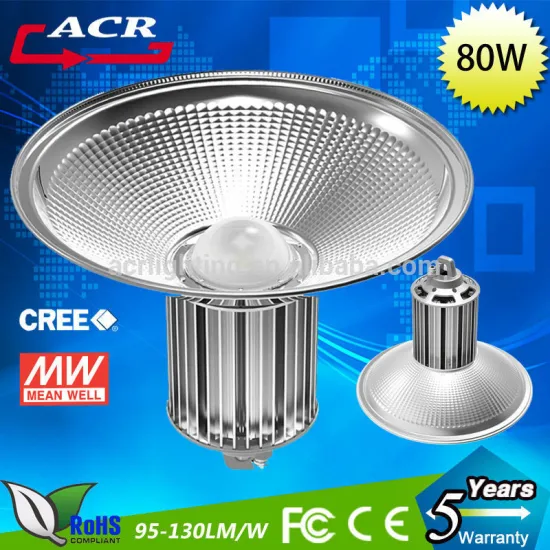Bridgelux Industrial LED high bay light 80w >8000lm meanwell led high bay light