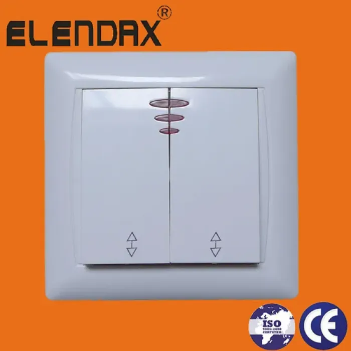 Sakelar Lampu Kontrol Ganda Pemasangan Siram UE (F6401)