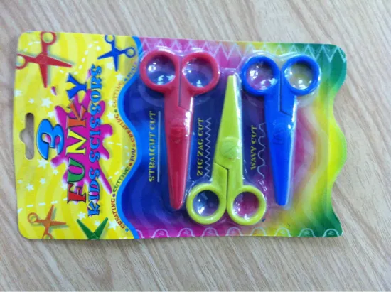 plastic colourful kids scissors set