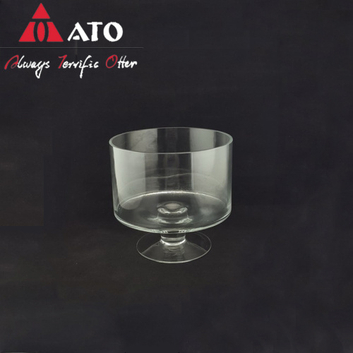 ATO Jares de velas al por mayor Velas de vidrio transparente con soportes de vidrio de fondo gruesos