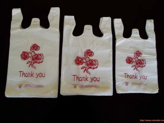 Promotional Plastic Plastic Carrier Bags For Supermarket Shopping Packaging