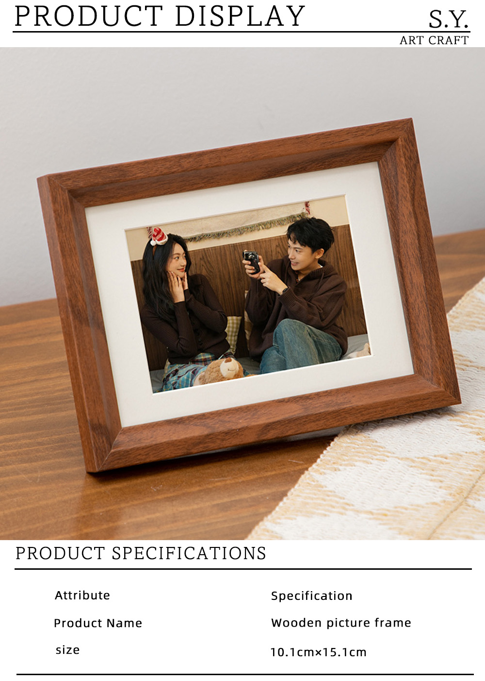 Elegant Walnut Wooden Frame Z