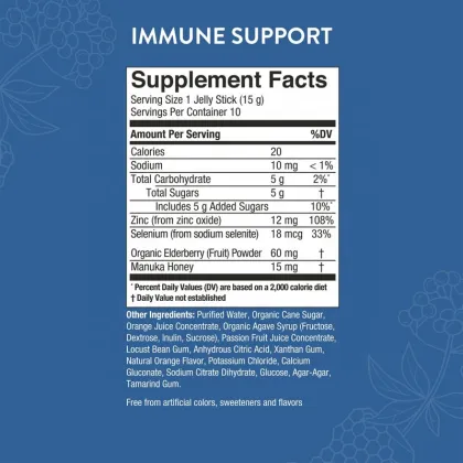 OEM/ODM Zinc Elderberry Immune Support Jelly