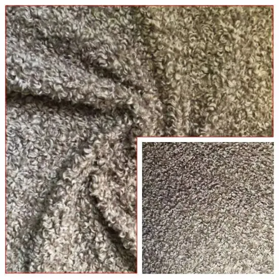 100%Polyester Wool Fleece Knitted Fabric (Lamb roll)