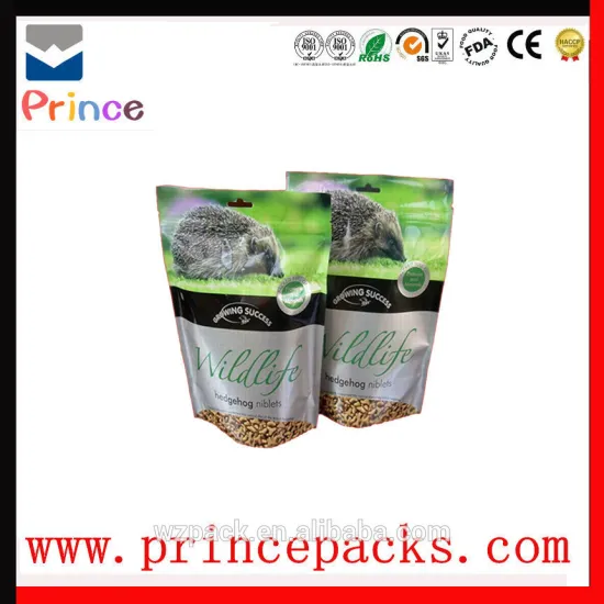 small moq printing plastic zipper Pet Food Package Bag/ziplock plastic Pet Food Bag