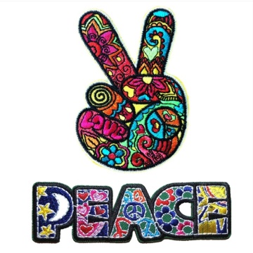 Custom Iron-On Peace Embroidery Patches