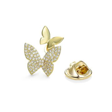 Crystal Gold Butterfly Brooches for Women - Party & Wedding Jewelry Gifts
