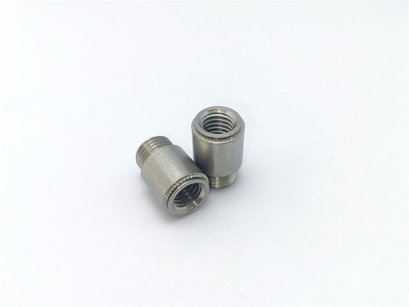 M10*1.0 Stainless Steel  Round  Threaded Knurled internal and external thread nuts