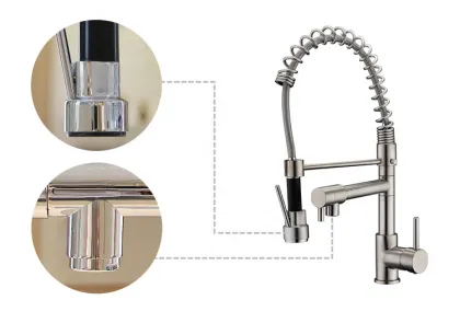 HIMARK Single Hole Brass Kitchen Faucet - Gourmet Cozinha Gourmet Grifo