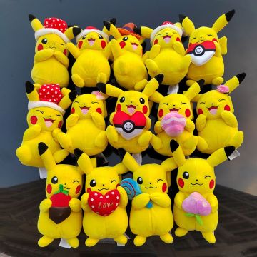 Partihandel pikachu plyschleksaker: söt 8 tum 20 cm pokemon dockor för fester, bröllop och presentgivning
