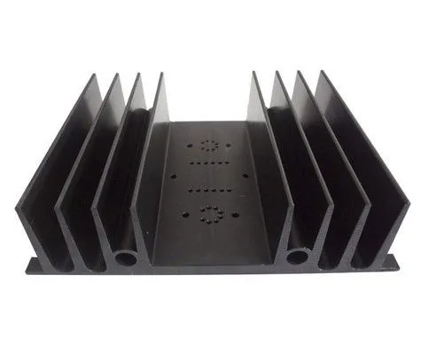 Electronics 6063 / 6061 Aluminum Heatsink Extrusion Profiles With Clear , Satin Color