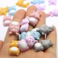 100 stks Hars Leuke Muis Hamster Dier Japan Pop Plaksteen Cabochon Speelgoed Model Standbeeld Beeldje Ornament Miniaturen Thuis DIY Decor