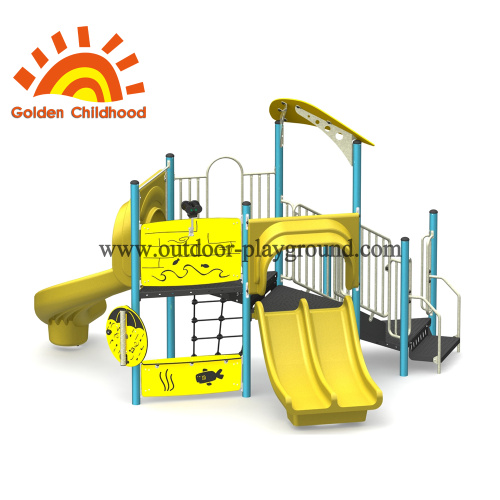 Yellow Ocean Style Outdoor Playground Equipment For Children