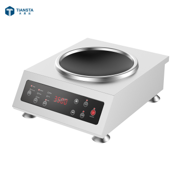 Commercial 220V Electric Induction Wok Cooker for Restaurants and Cafeterias