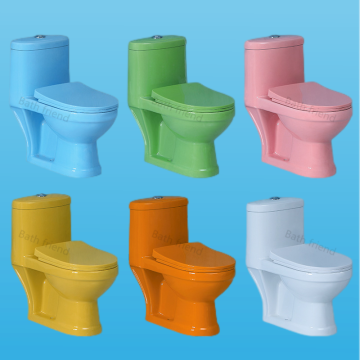 Merry Christmas Children's Ceramic Toilet Commode - One Piece Bathroom Water Closet for Boys and Girls