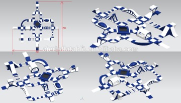 Used Water Park Equipment , Inflatable Water park for sale , Floating Inflatable Water park Games
