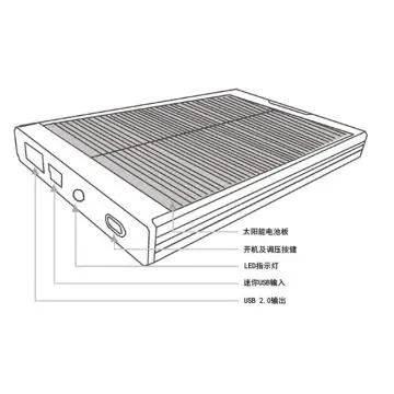 4000mAh Solar Charger with mobile phone charger