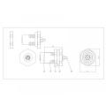 M8 2 ~ 8p Bloqueo del cable Panel posterior SW14T