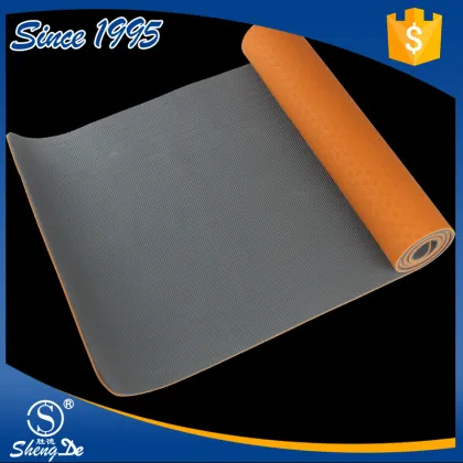 2017 Square Yoga Mat , Bulk Yoga Mat Roll , TPE Yoga Mat With Strap