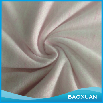 85%Polyester 15%linen t/l polyester spun yarn single jersey fabric for shirts