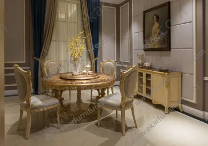 Classic Vintage Wooden Dining Table Solid Wood