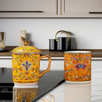 Jingdezhen First-Class Fair Porcelain Twig Office Cup - Emperor's Noble Cup for Coffee Wholesale Export