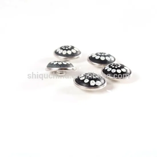 2015 16mm black small marble flat back stone cabochon antique buttons