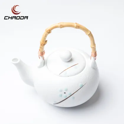 Green Pattern Japanese-Style 850ML Ceramic Tea Pot