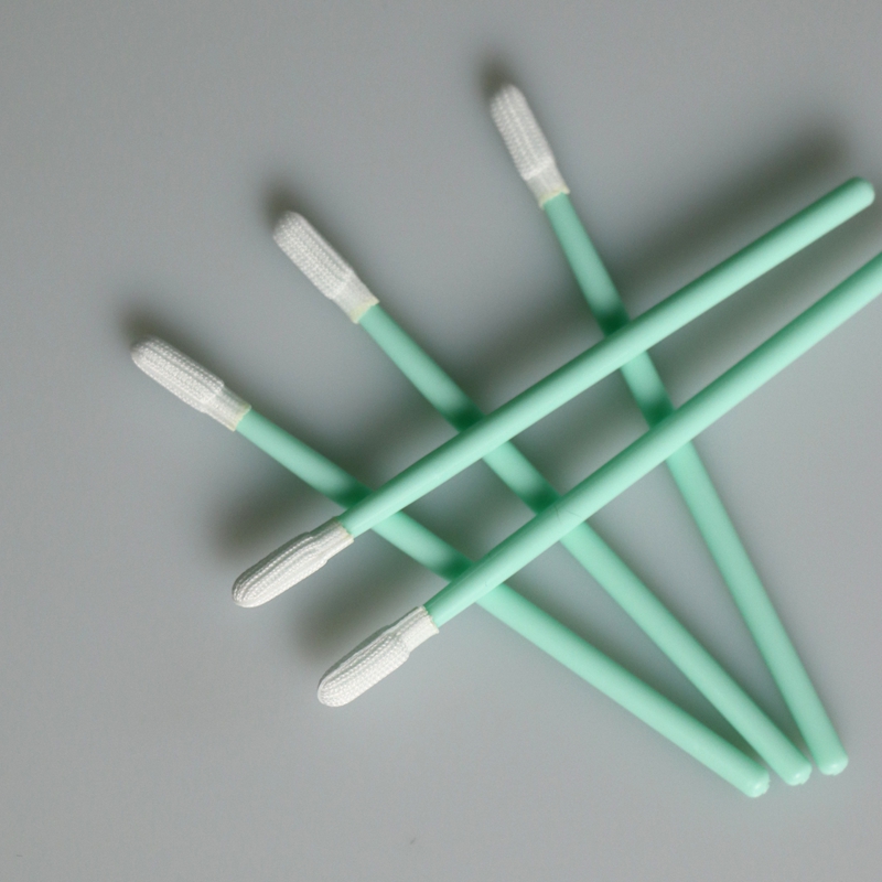 TX743 Green PP Stick Compatible Cleanroom Polyester Swab