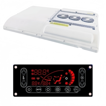 24V Electric Mini School Bus AC Unit - 3 Fans Split Rooftop R407c w/ 1-Year Warranty