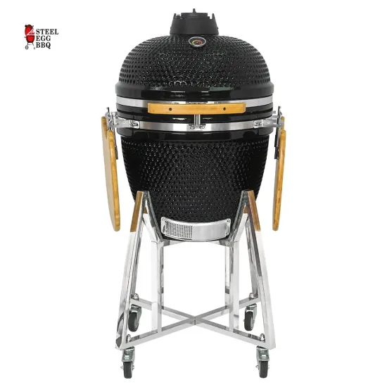 SEB KAMADO Charcoal Ceramic Egg BBQ Grill Pellet Barbecue Black Kamado Grill 21 inch