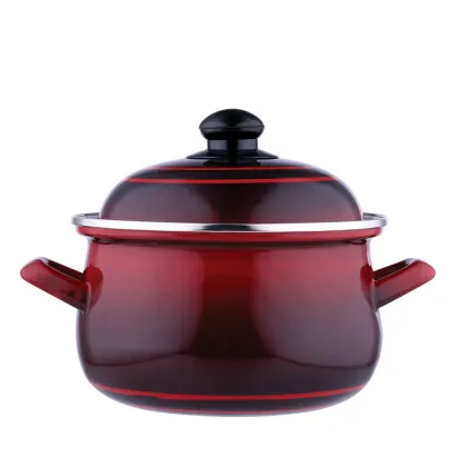 Customizable Size Printing Logo Enamel Pot Set - Turkish Binaural Enamel Soup Pot