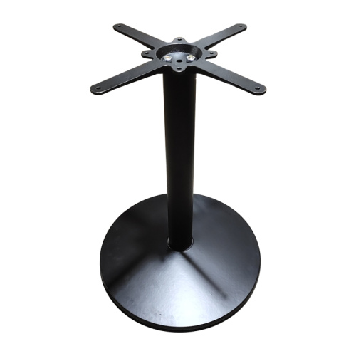 Runder Tisch schwarzer Gusseisen -Metalltisch -Basis