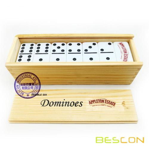 Wooden Box Packing Custom Logo Printing Dominoes