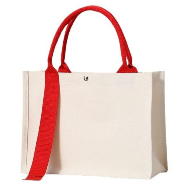 ถุงช้อปปิ้งผ้าใบที่นำกลับมาใช้ใหม่ได้ Custom Reusable Canvas Shopping Bag