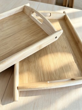 Bamboo pallet and bamboo pallet with handle