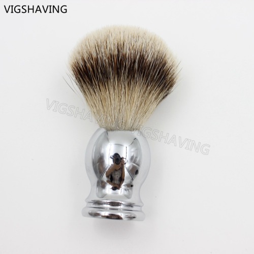 metal handle silvertip badger hair beaver shave brush