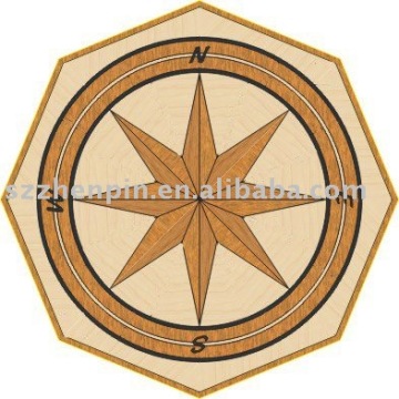 compass medallion parquet marquetry