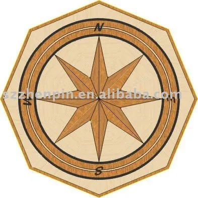 compass medallion parquet marquetry