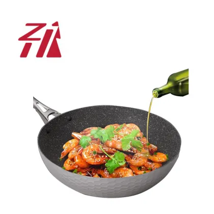 Non-Stick Coating Hot Cook Wok for Induction Cooker - Commercial Kitchenware Forged Die Casting Aluminum Wok