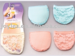 Ladies lace nonskid cushion toe covers