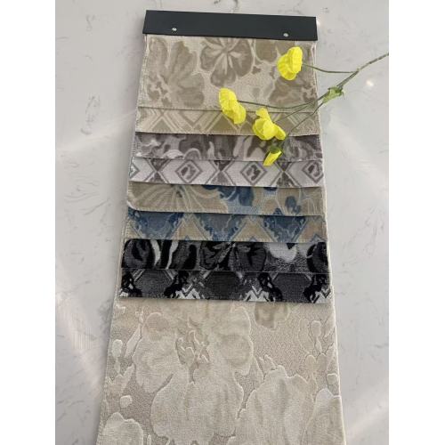 پارچه روکش مخملی برش طرح گل هندسی