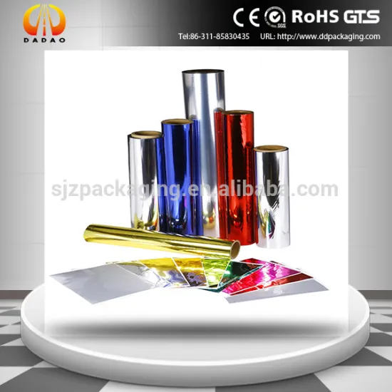 colored metallized PET film for paper board lamination