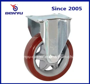 8Inch Medium-Duty PU Caster Wheels with Wearing Resisting