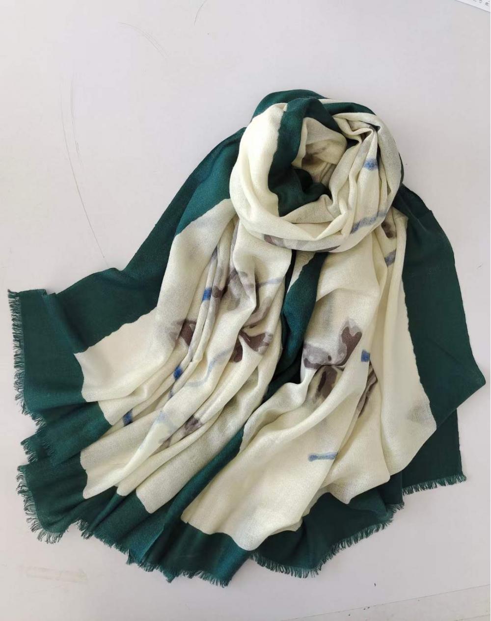 Printed Wool Scarf Msy 413