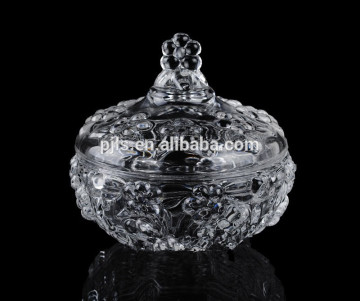 2014 new Plum blossom flower crystal glass candy jar,wedding candy jar