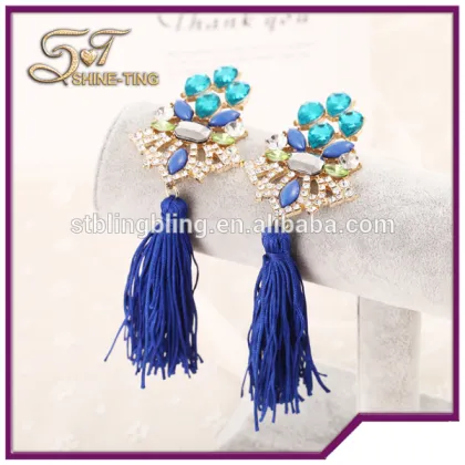 Vintage Long Tassel Earrings for Women Fashion Water Drop Earring Gold Plated Luxury Big Drop Earrings