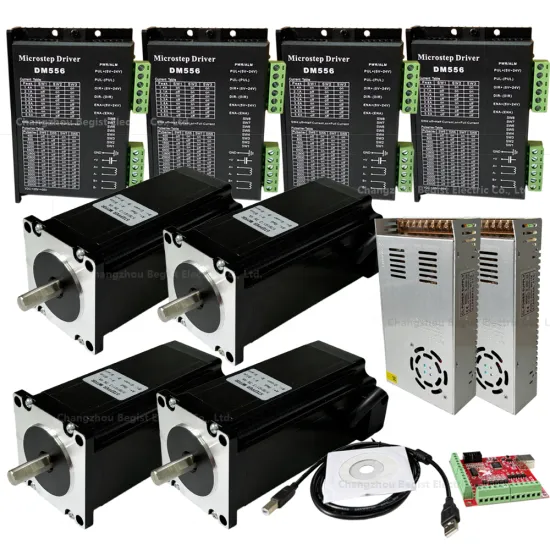 Nema23 Stepper Motor Kit with Driver and Mach3 Control Board for CNC Router