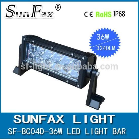 New Styel 4D Lens C REE LED Bar Lights IP67 36W Auto Driving Lamp High Power ATV Dual Row Working Light Bar